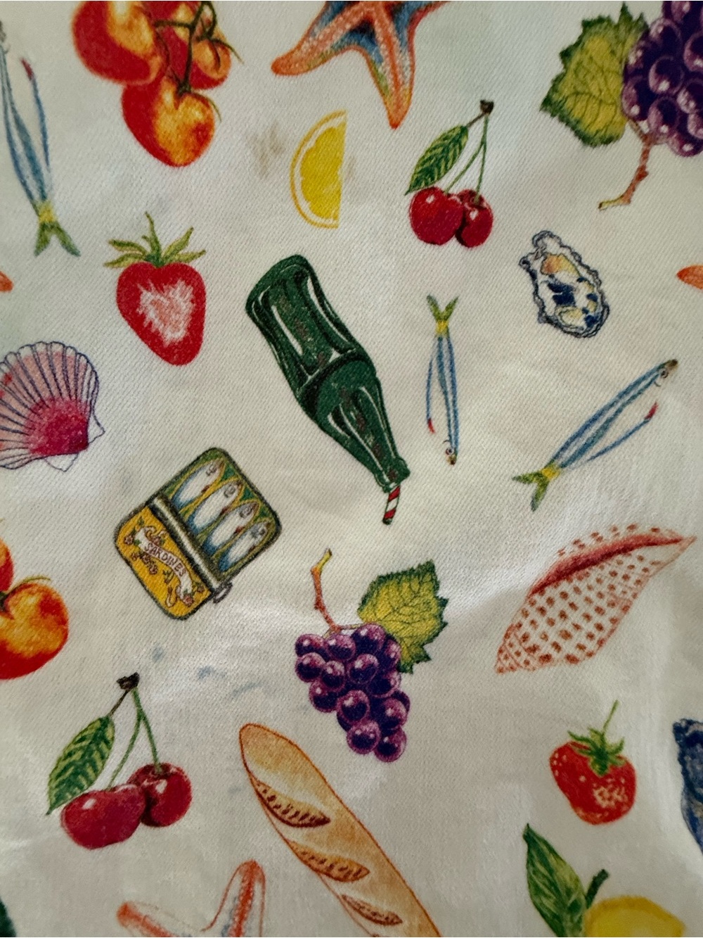 Oat NY 0/25 Wide-Leg Bottoms with Fruit & Sea Motif - Picture 4 of 7